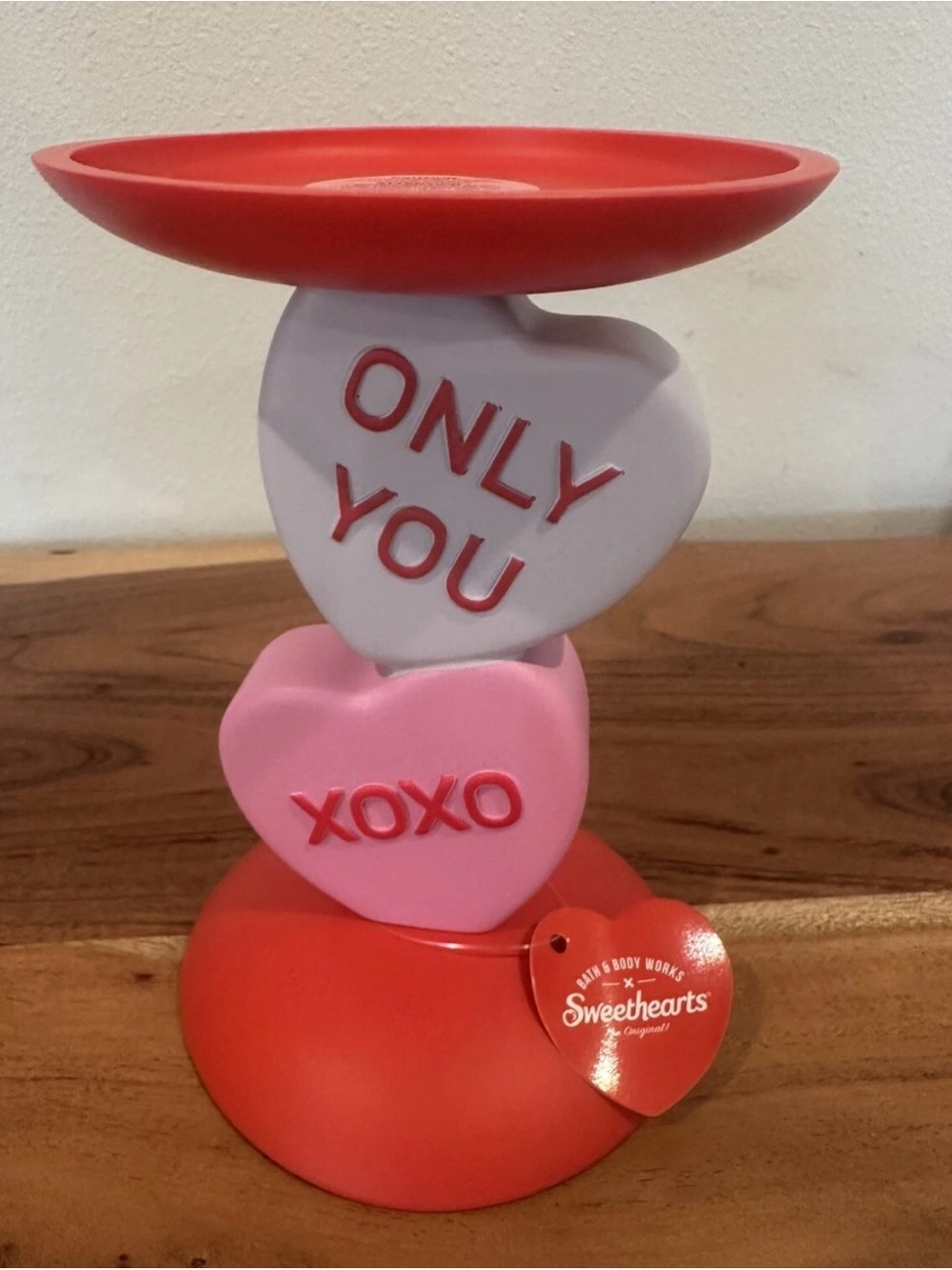 Bath & Body Works x Sweethearts Candies Valentine’s Day 3-Wick Candle Pedestal